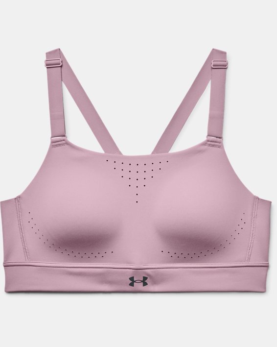 Soutien-gorge de sport UA RUSH™ High pour femmes, Pink, pdpMainDesktop image number 8